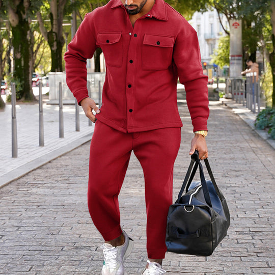 Herren Modischer Freizeitanzug mit stilvollen Brusttaschen und praktischen Details EB