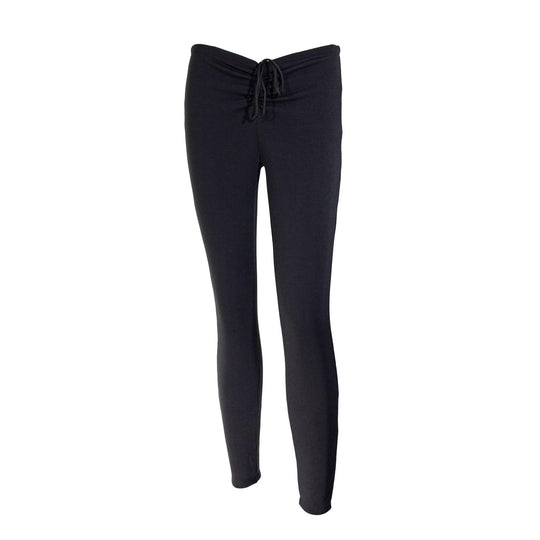 Damen Fleecegefütterte Leggings mit hohem Bund und Kordelzug EB