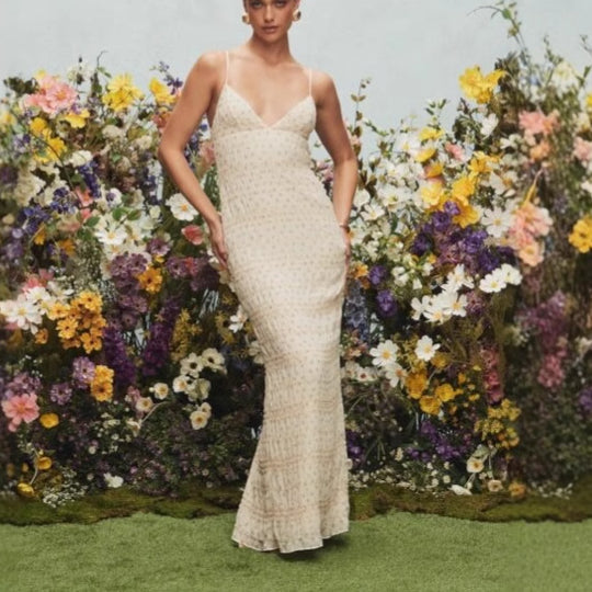 Damen elegantes Maxikleid EB