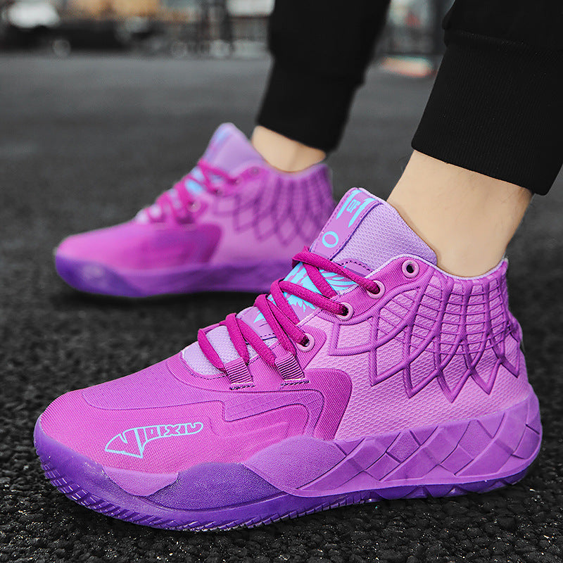 Damen Sportliche Basketball-Sneaker mit atmungsaktiver Oberflächenstruktur und rutschfester Sohle EB