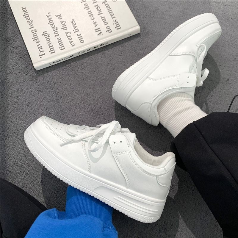 Damen modische Sneakers aus hochwertigem Kunstleder mit gepolsterter Sohle EB