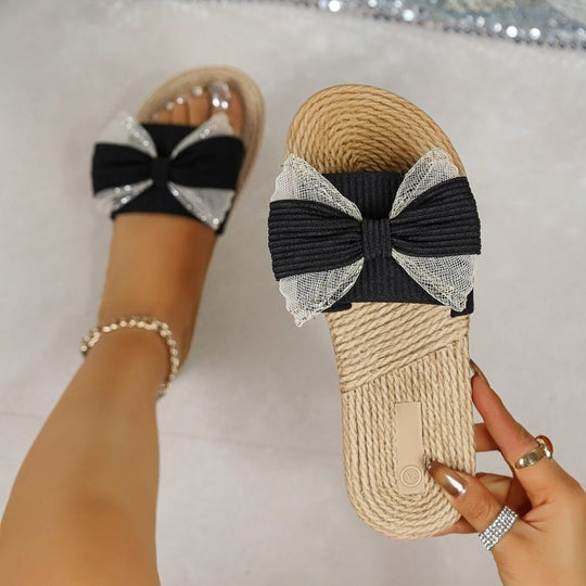 Damen Espadrilles mit eleganter Schleifen-Applikation EB