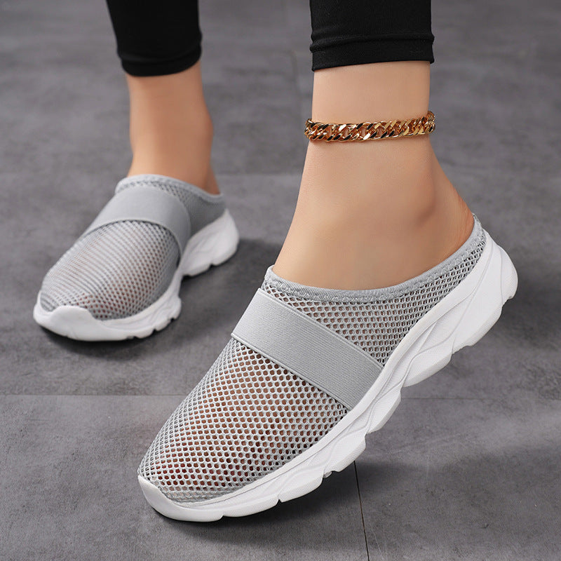 Damen Atmungsaktive Slip-On Sneakers mit flexiblem Mesh-Obermaterial EB