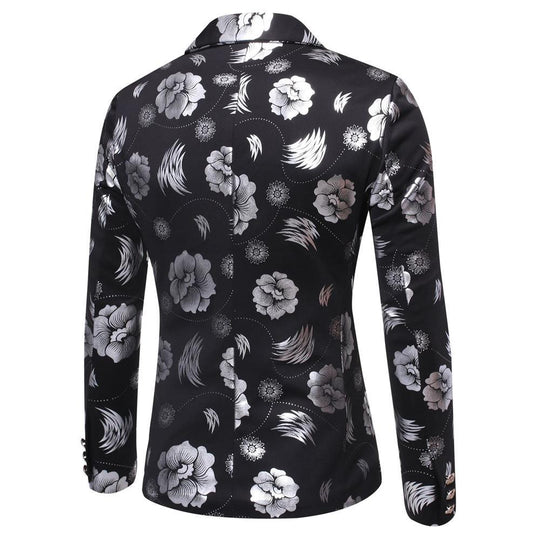 Herren Blazer mit floralem Design und elegantem Schnitt EB