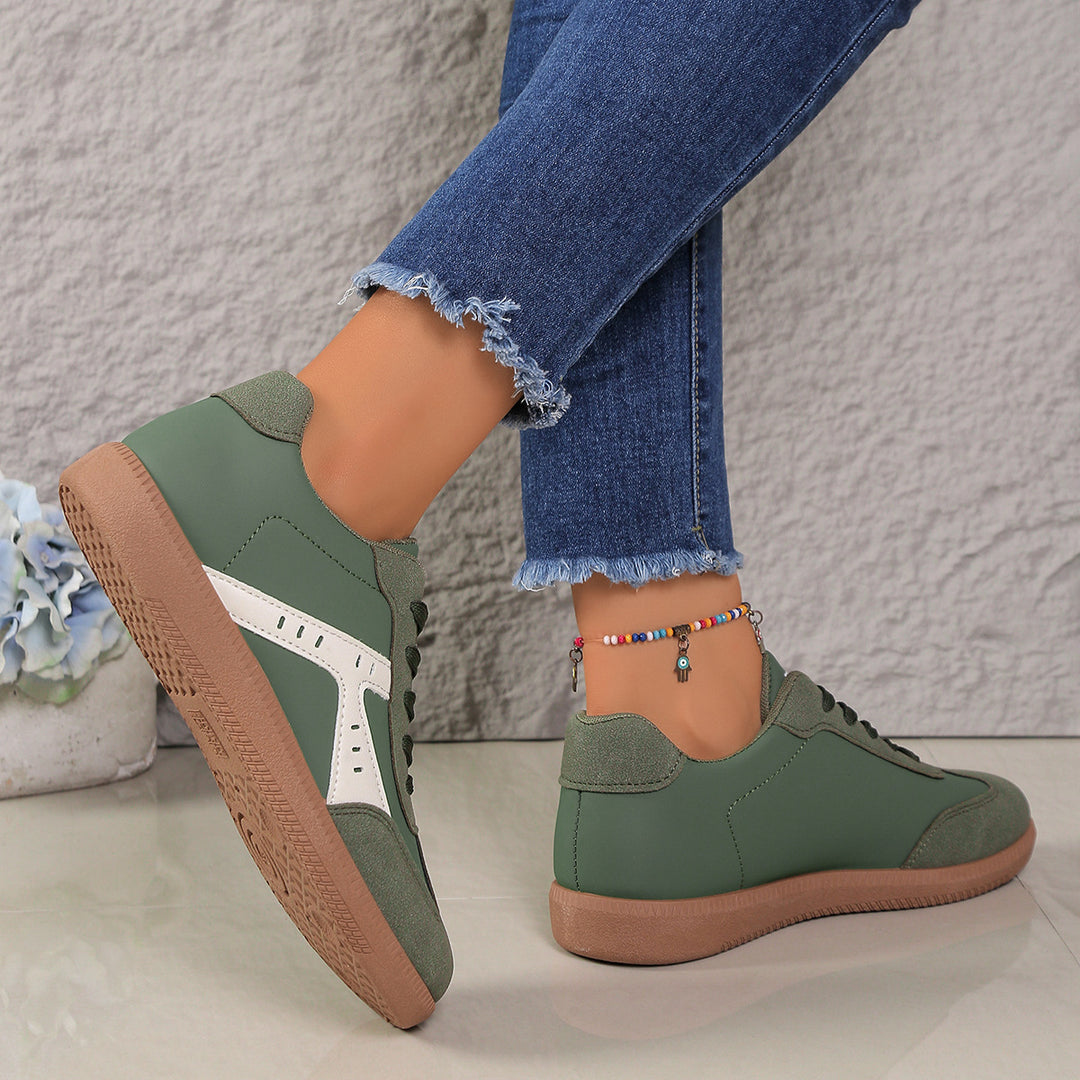 Damen Sneakers im Vintage-Look mit atmungsaktivem Obermaterial und rutschfester Sohle EB