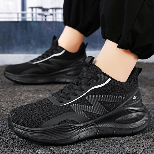 Damen nan Performance-Slip-On Running-Sneaker mit nahtlosem Mesh-Obermaterial, stoßdämpfender Waben-Plateausohle und verstärkter Fersenstütze EB