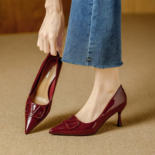 Damen stilvolle und elegante Pumps mit dekorativem Schleifenakzent EB