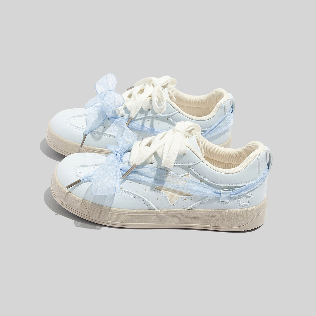 Damen Sneakers mit floralem Druck und innovativem Schnürsystem EB