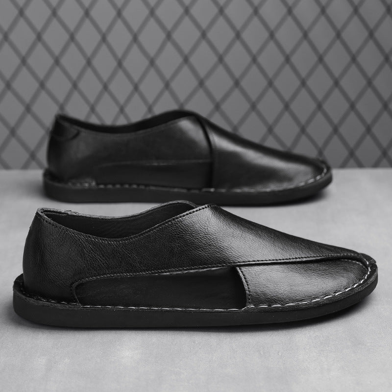 Damen Bequeme Leder-Slipper mit flexiblem Design EB