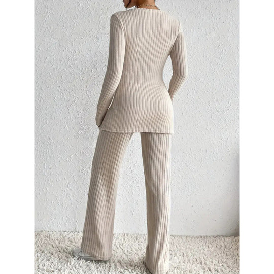Damen elegantes lässiges Strickanzug Set EB