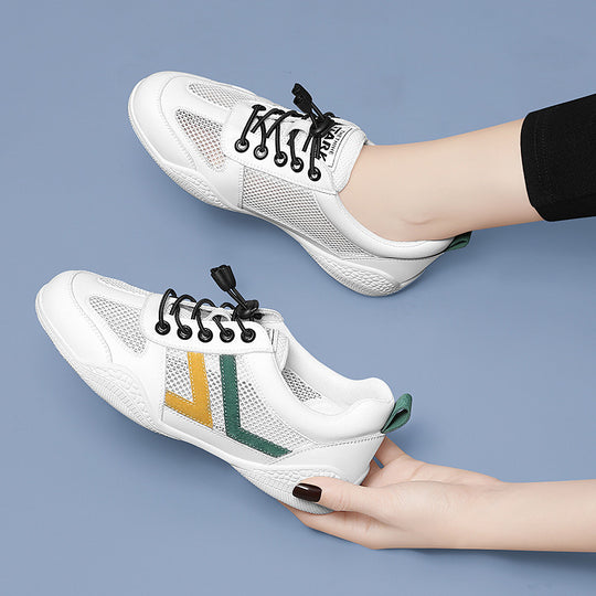 Damen Atmungsaktive Freizeitsneaker mit elastischem Schnürsystem und rutschfester Sohle EB