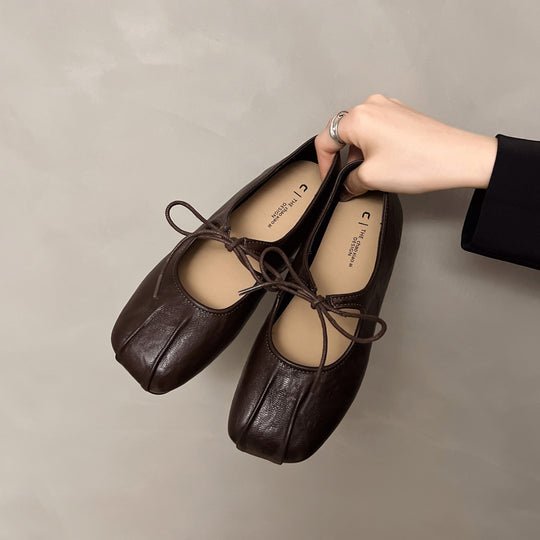 Damen elegante Ballerinas mit praktischer Schleifenverzierung und hochwertigem Wildlederoberteil EB