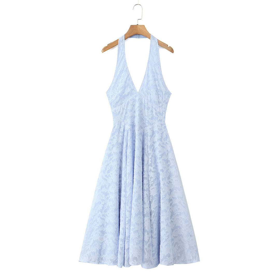 Damen elegantes Halterkleid EB