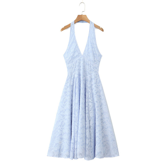 Damen elegantes Halterkleid EB