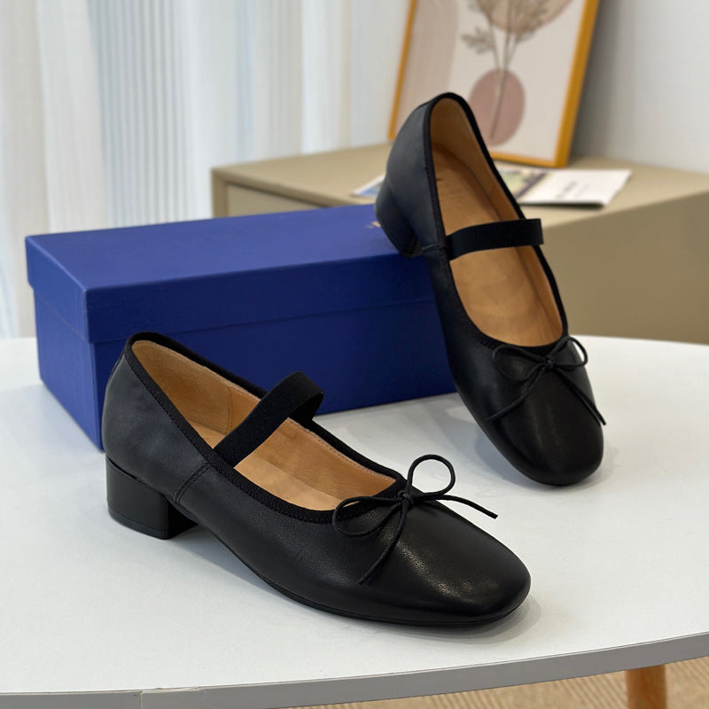 Damen Elegante Ballerinas mit Schleifen-Detail EB