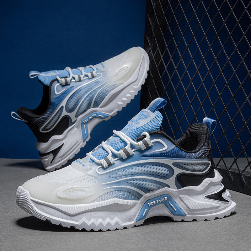 Damen modische sportive Sneakers mit rutschfester Laufsohle EB