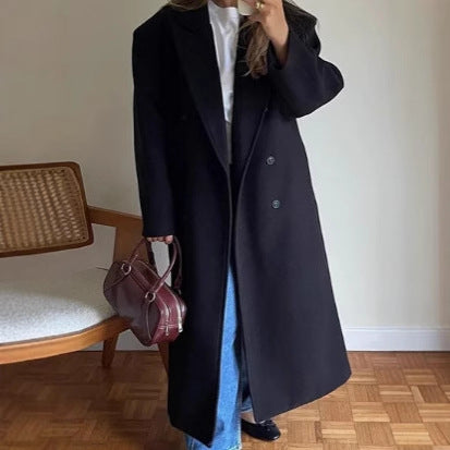 Damen Oversized Trenchcoat mit doppelter Knopfleiste und klassischem Revers EB