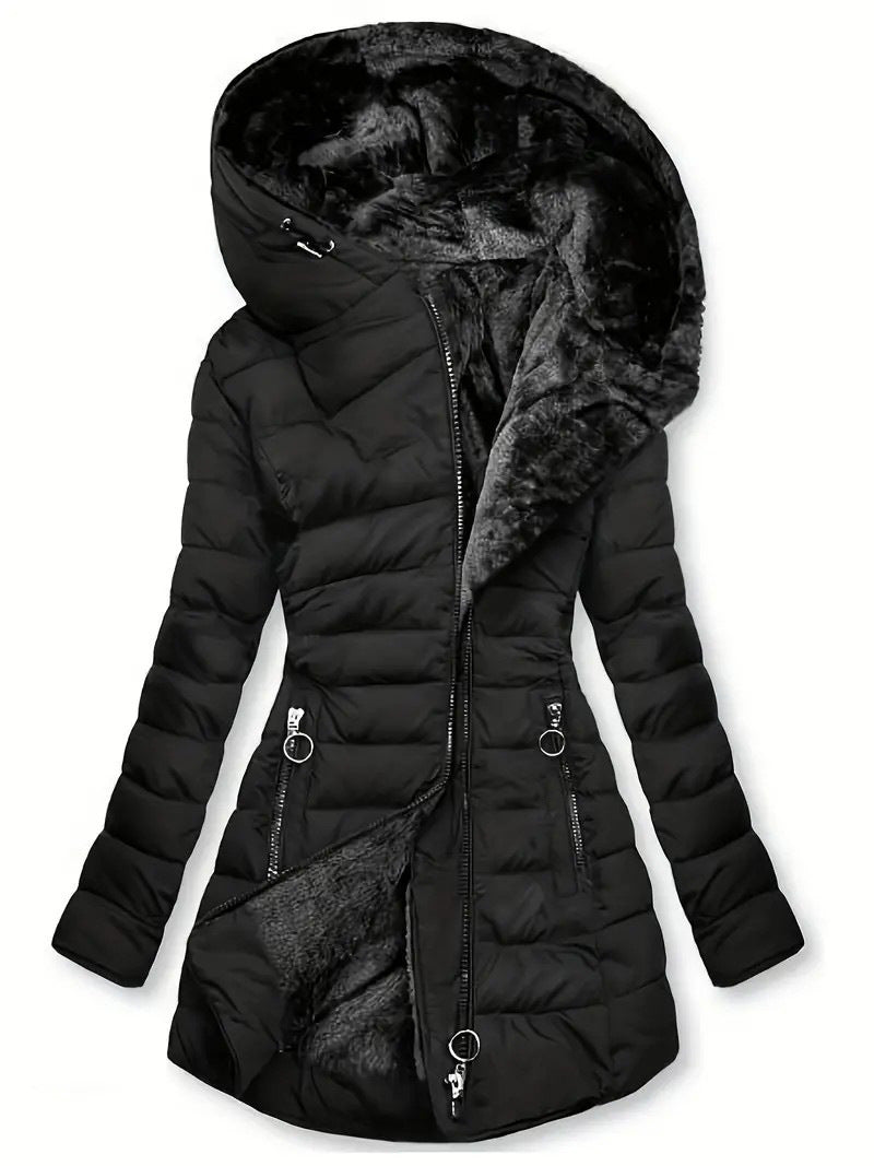 Damen Langzeit-Winterjacke mit weichem Innenfutter EB