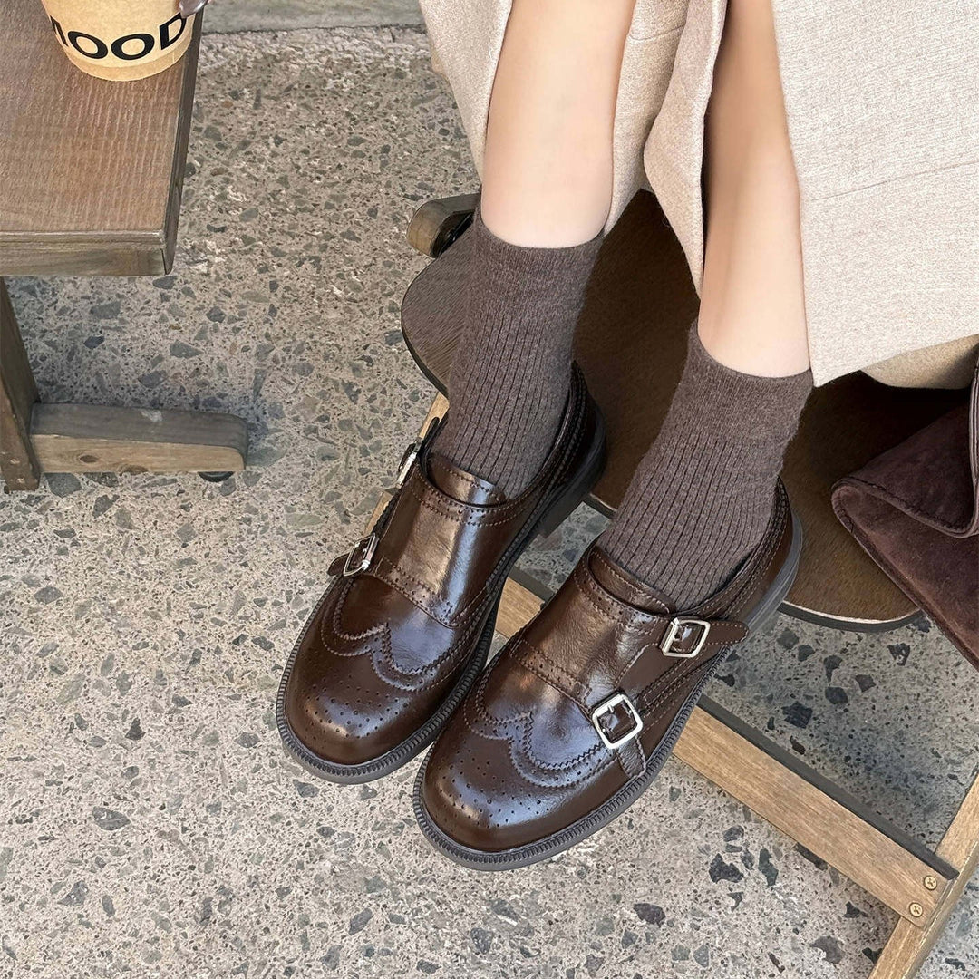 Damen stilvolle Slipper mit modischer Schnallenverzierung EB