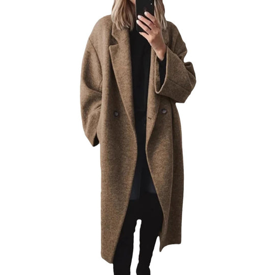 Damen Oversized Wollmantel EB