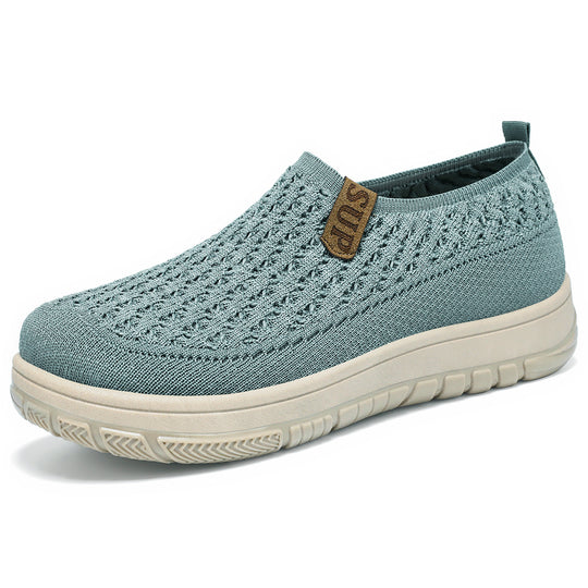 Damen Bequeme Slip-On Sneakers mit luftdurchlässigem Obermaterial EB