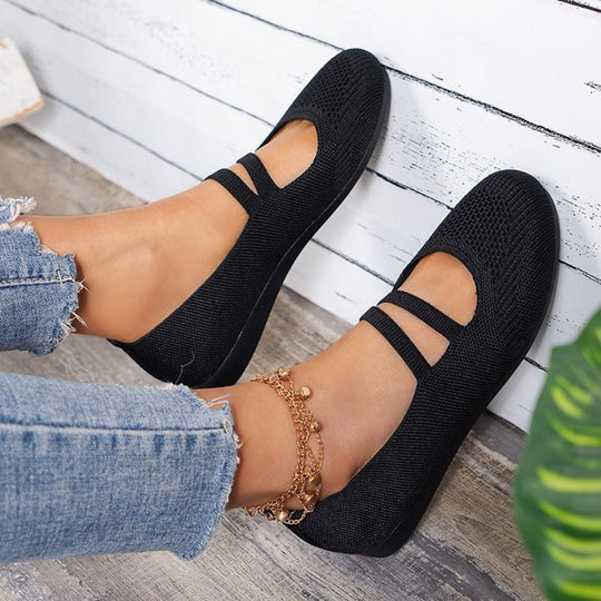 Damen bequeme Slip-On Ballerinas EB