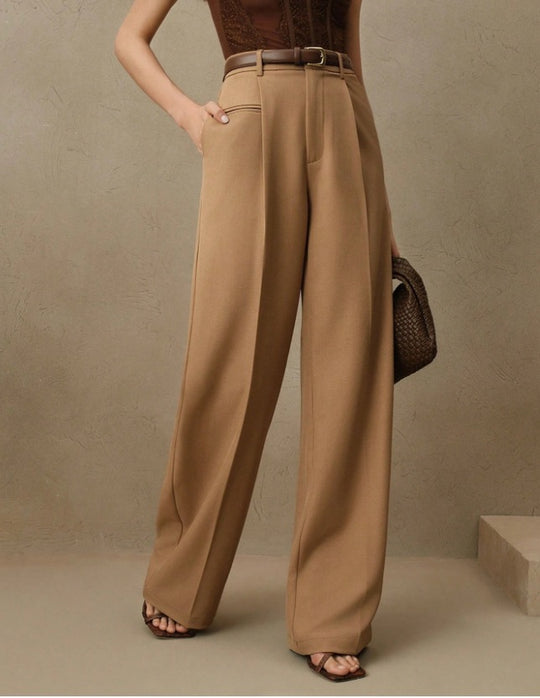 Damen Weite und elegante Anzughose mit hohen Bund EB