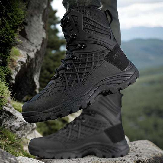 Herren robuste Wanderschuhe mit hohem Knöchelschutz und rutschfester Sohle EB