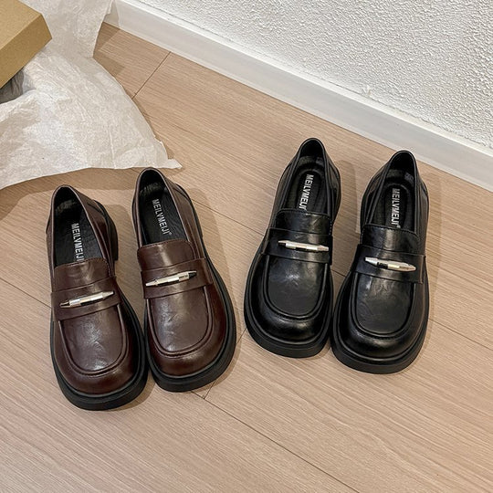 Damen modische Chunky Slipper mit eleganter Schnallenverzierung EB
