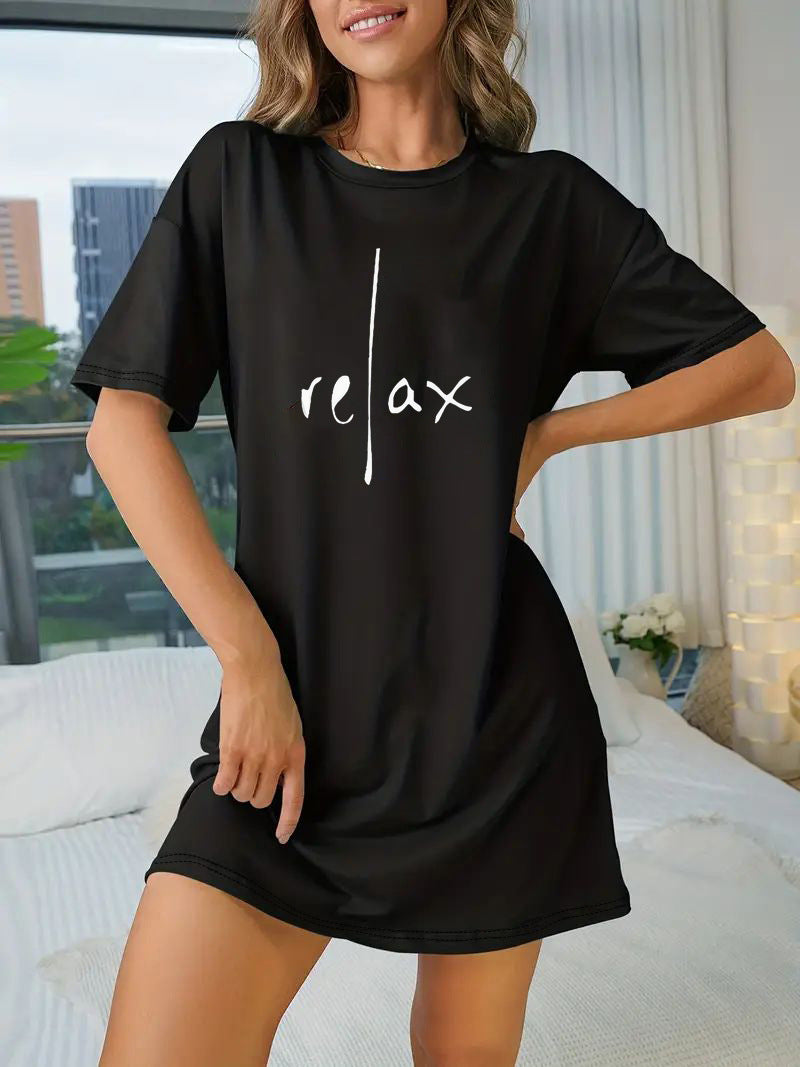 Damen Oversized T-Shirt mit inspirierendem Schriftzug und auffälligem Grafikdesign EB