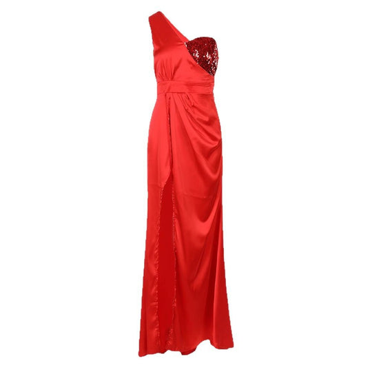 Damen Glamouröses Abendkleid mit asymmetrischem Design und schimmernden Pailletten EB