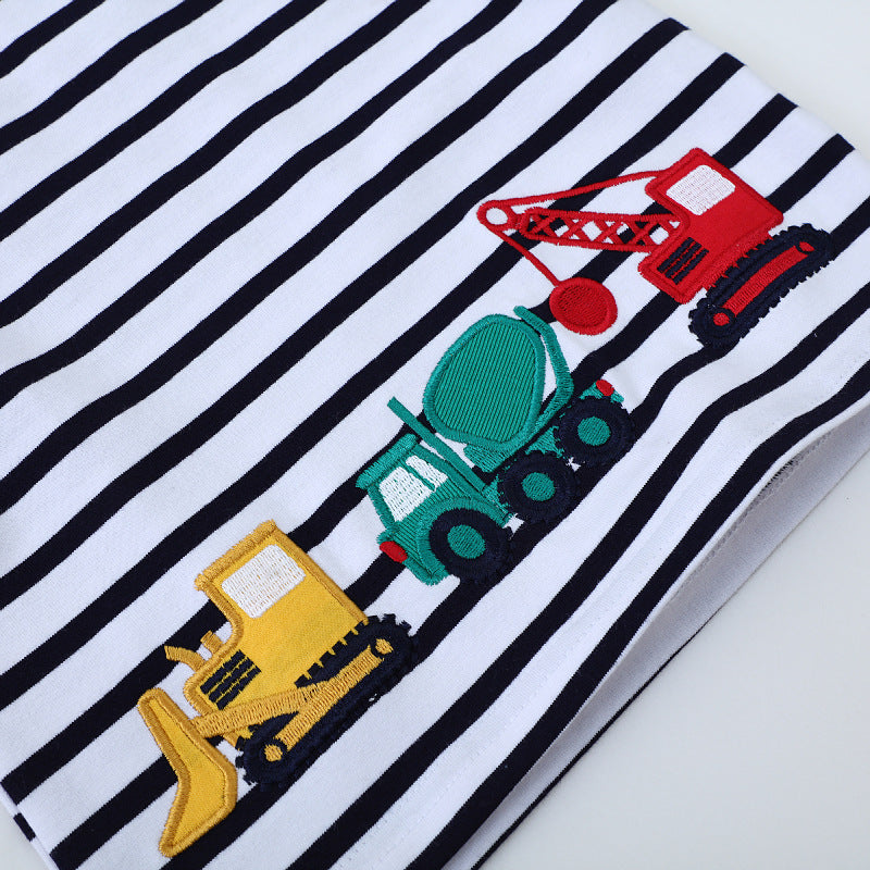 Jungen T-Shirt mit einzigartigem Baustellenfahrzeug-Motiv EB