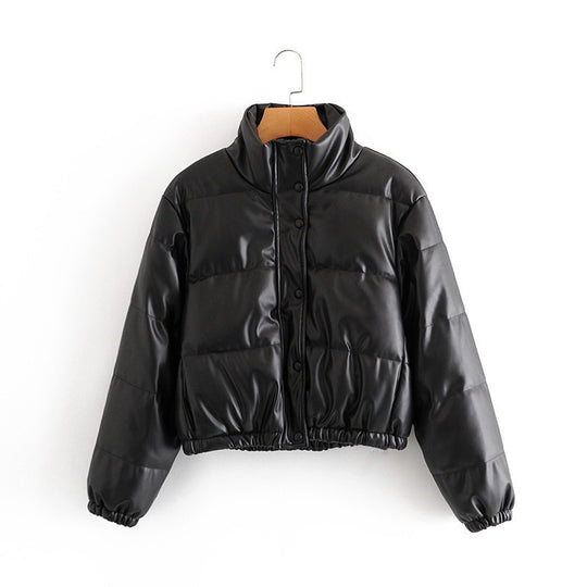 Damen Kunstleder Steppjacke EB