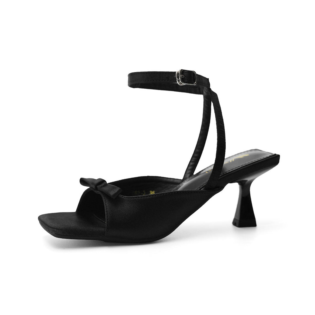 Damen elegante Slingback-Sandalen mit modischem Schleifenakzent EB