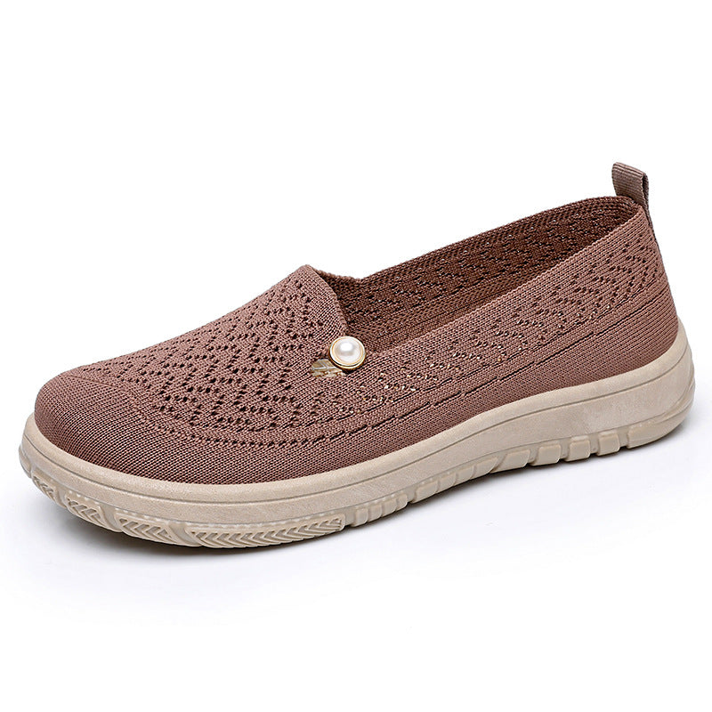 Damen Bequeme und stilvolle Slipper mit feiner Strickstruktur EB