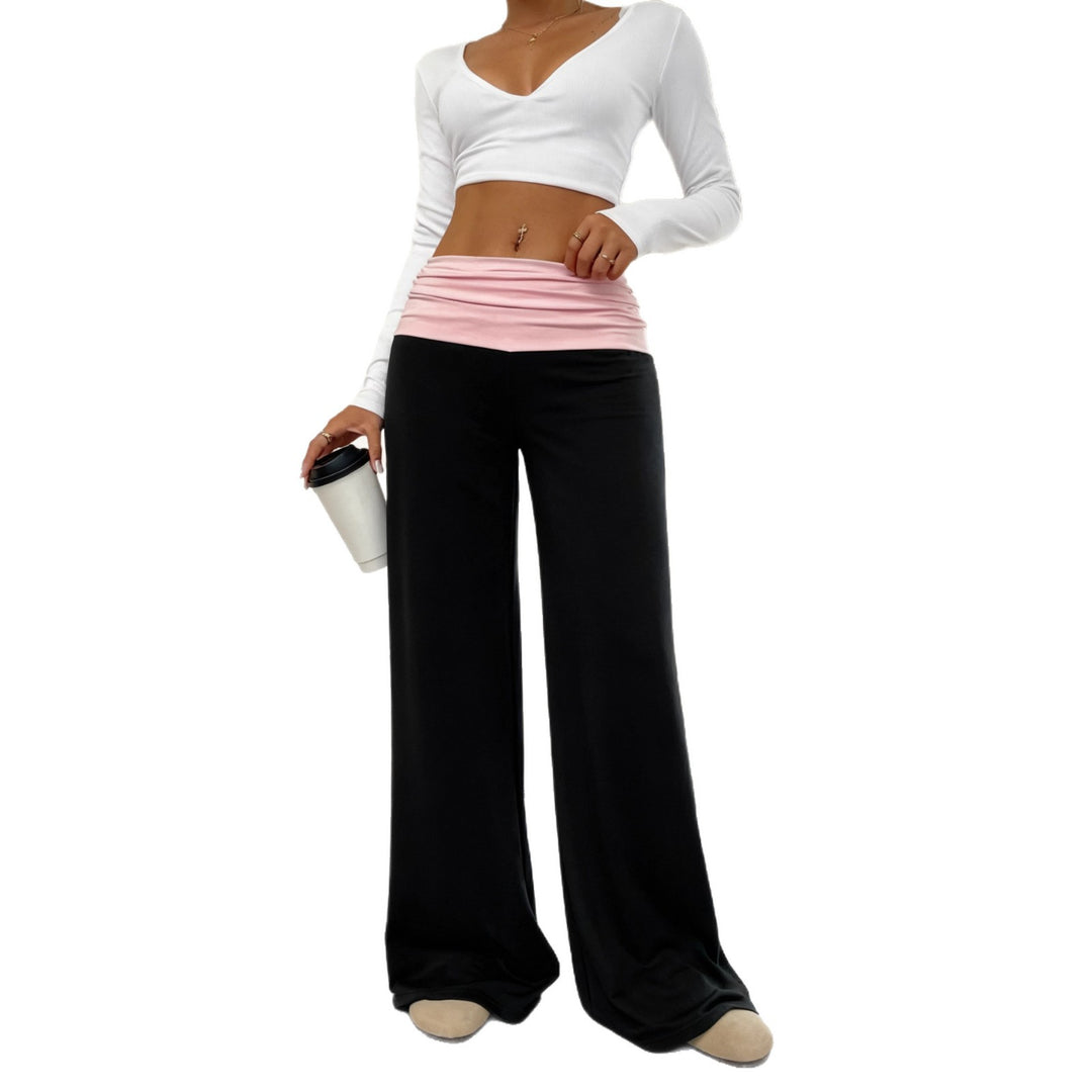 Damen Bequeme Loungehose mit hohem Bund EB