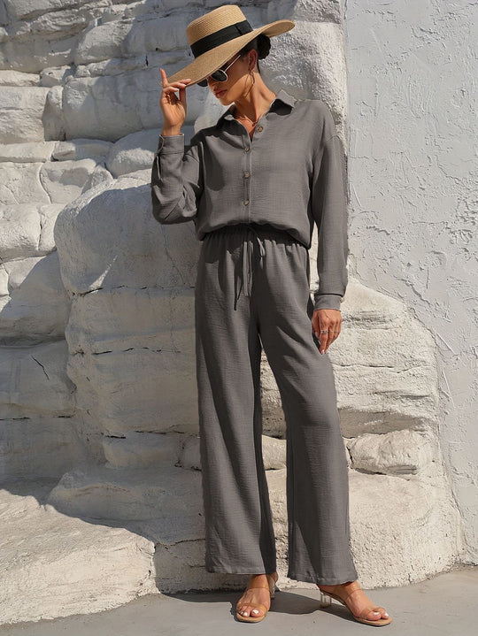 Damen Elegantes Zweiteiliges Set mit entspannter Passform EB