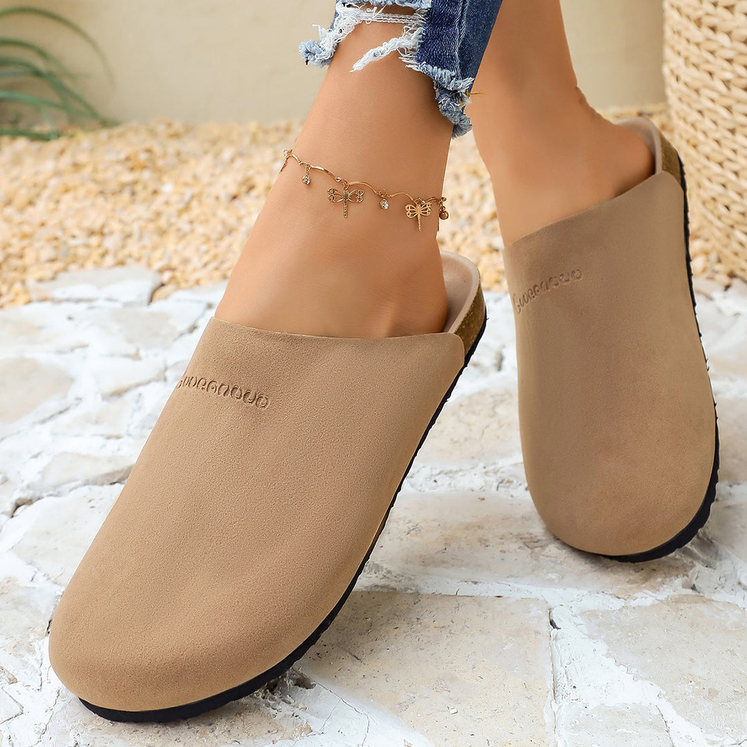 Damen Bequeme Clogs aus weichem Wildleder mit anatomisch geformtem Fußbett EB