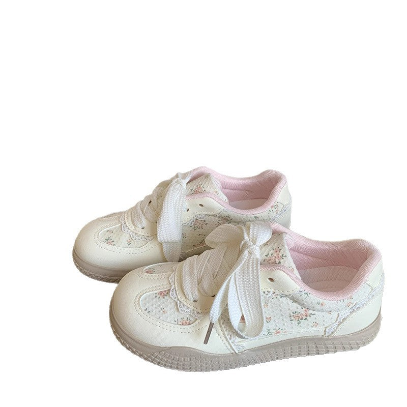 Damen modische Sneakers mit floralem Design und komfortablem Innenfutter EB