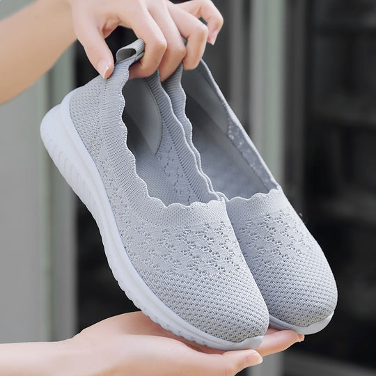 Damen Atmungsaktive Slip-On Sneakers mit komfortabler Sohle EB