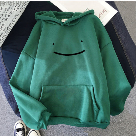 Unisex nan oversized Kapuzenpullover mit minimalistischem Frontprint und Kängurutasche EB