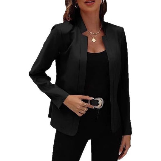 Damen eleganter Blazer mit modernem Schnitt und dezenter Knopfdetail EB