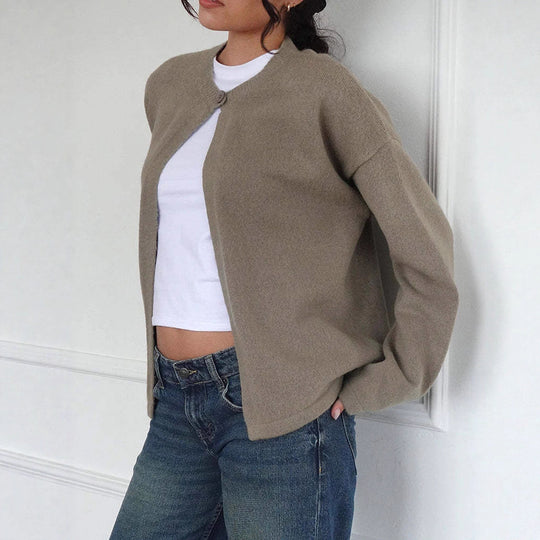 Damen Strickjacke mit praktischen Knopfdetails und lässigem Schnitt EB