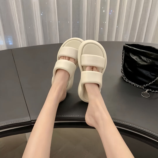 Damen komfortable Badesandalen mit anatomischem Fußbett und rutschfester Sohle EB