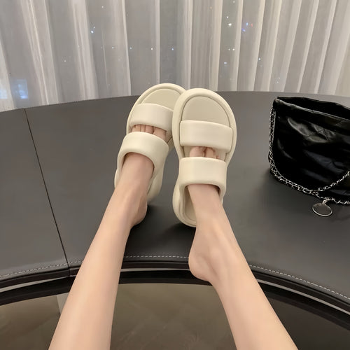 Damen komfortable Badesandalen mit anatomischem Fußbett und rutschfester Sohle EB
