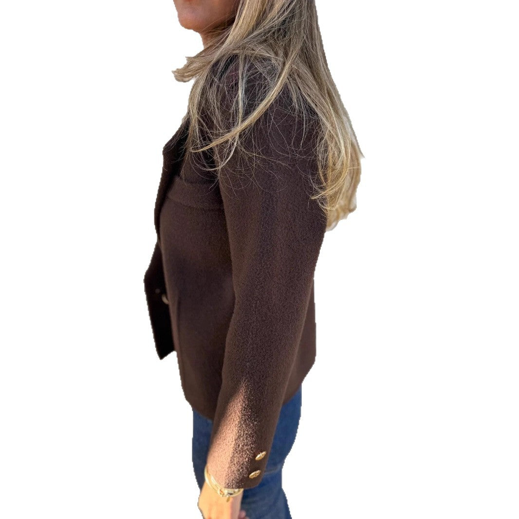 Damen eleganter blaser mit doppelter Knopfleiste EB