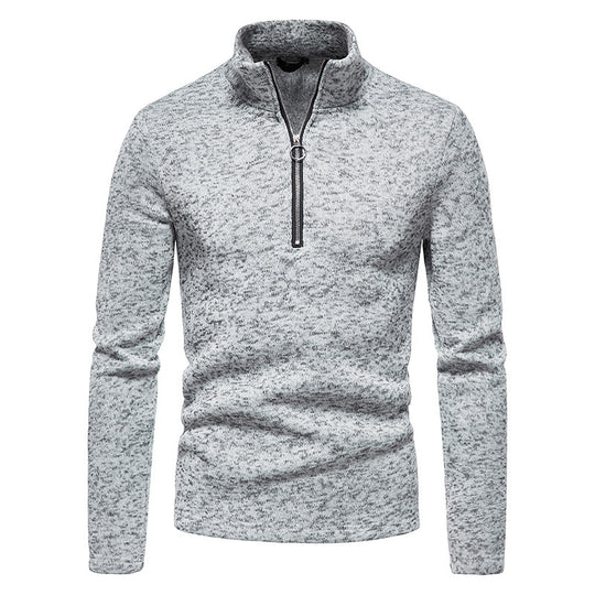 Herren Pullover mit Stehkragen und Reißverschluss EB