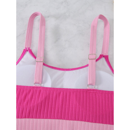 Damen Sport-Bikini-Set mit elegantem Design und verstellbaren Trägern EB