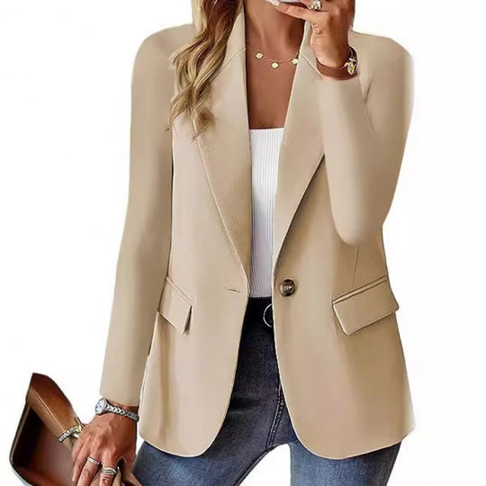Damen Moderner Tailored Blazer mit elegante Knopfdetails EB