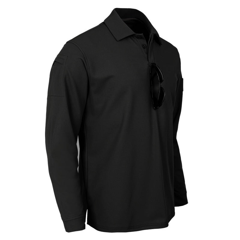 Herren funktionales Langarm-Polohemd EB